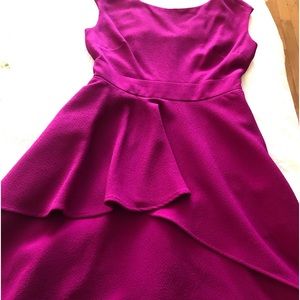 Eliza J Bell Sleeveless Magenta Zip Back Formal Cocktail Mini Dress. Size 0P